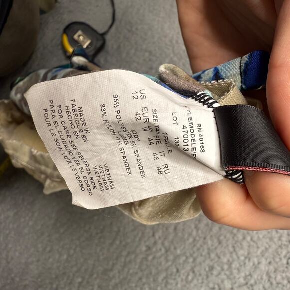 Blue Cheetah Print Swim Top Women's Size 12 Tankini Top - Picture 9 of 9